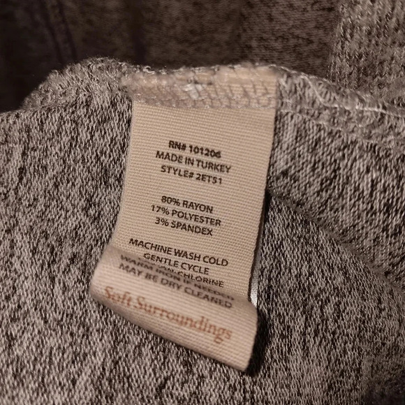 Soft surroundings women's open cardigan size M gray long length - Picture 3 of 7